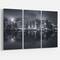 Designart - Hong Kong Black and White Skyline - Cityscape Canvas Art Print